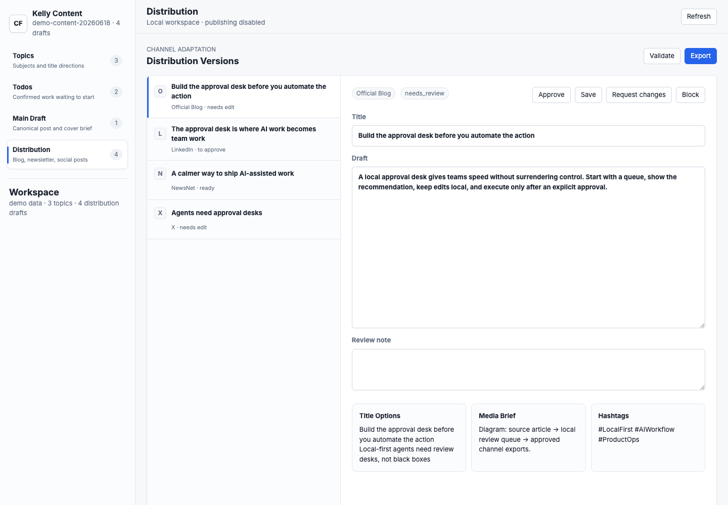 Distribution review